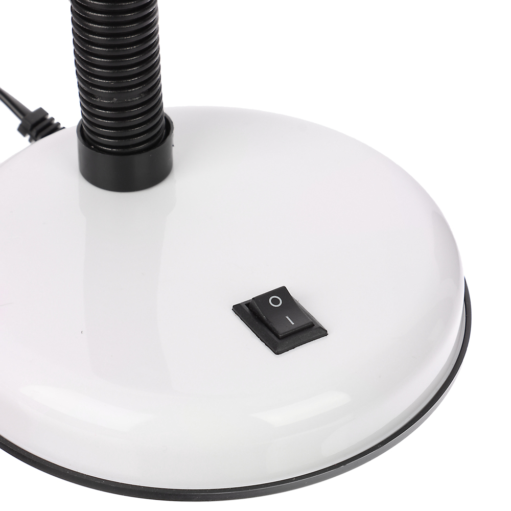 FORZA Лампа настольная, Е27, 28см, 40Вт, 220В, с выключателем, шнур 75 см, белый - #5