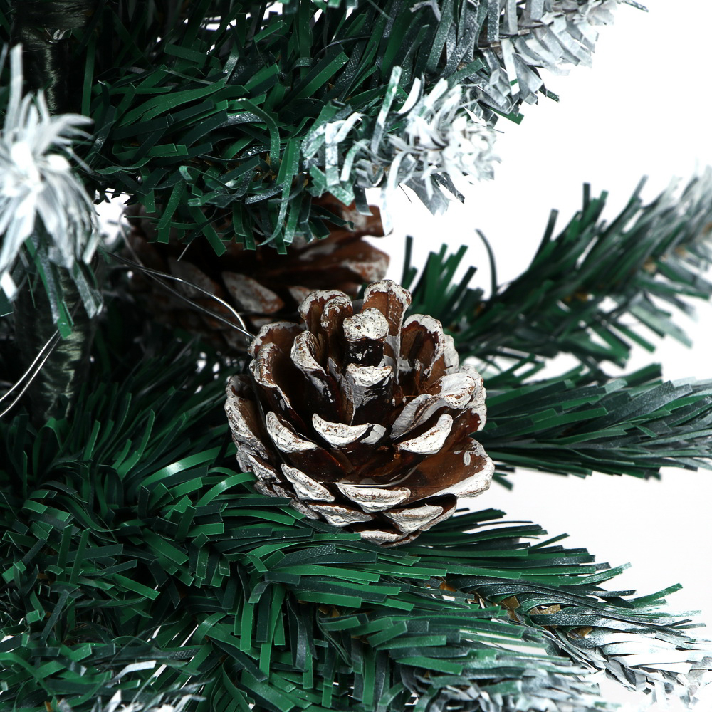 Ель искусственная с заснеженными кончиками и шишками 60см, 71 ветка, ПВХ, 26-24 - #2