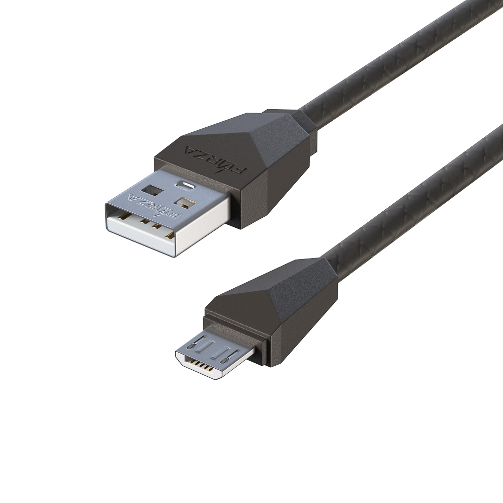 FORZA Кабель для зарядки Комфорт Micro USB, 1м, 1А, прорезиненный, 5 цветов, пакет - #7