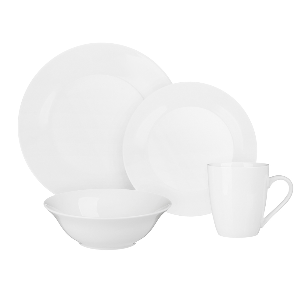 MILLIMI Сонет Набор стол.посуды 16пр (тар26см*4, тар22см*4, салатн15см*4, кружка350мл*4), фарфор - #1
