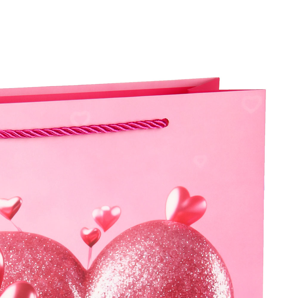 Пакет подарочный бумажный тм LADECOR L 26x32x10 см, "Сердце" арт 3, 4 дизайна - #3