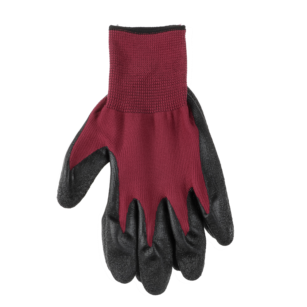 INBLOOM Перчатки с морщинистым латексным полуобливом р.10, 25см, полиэстер, 55г - #6