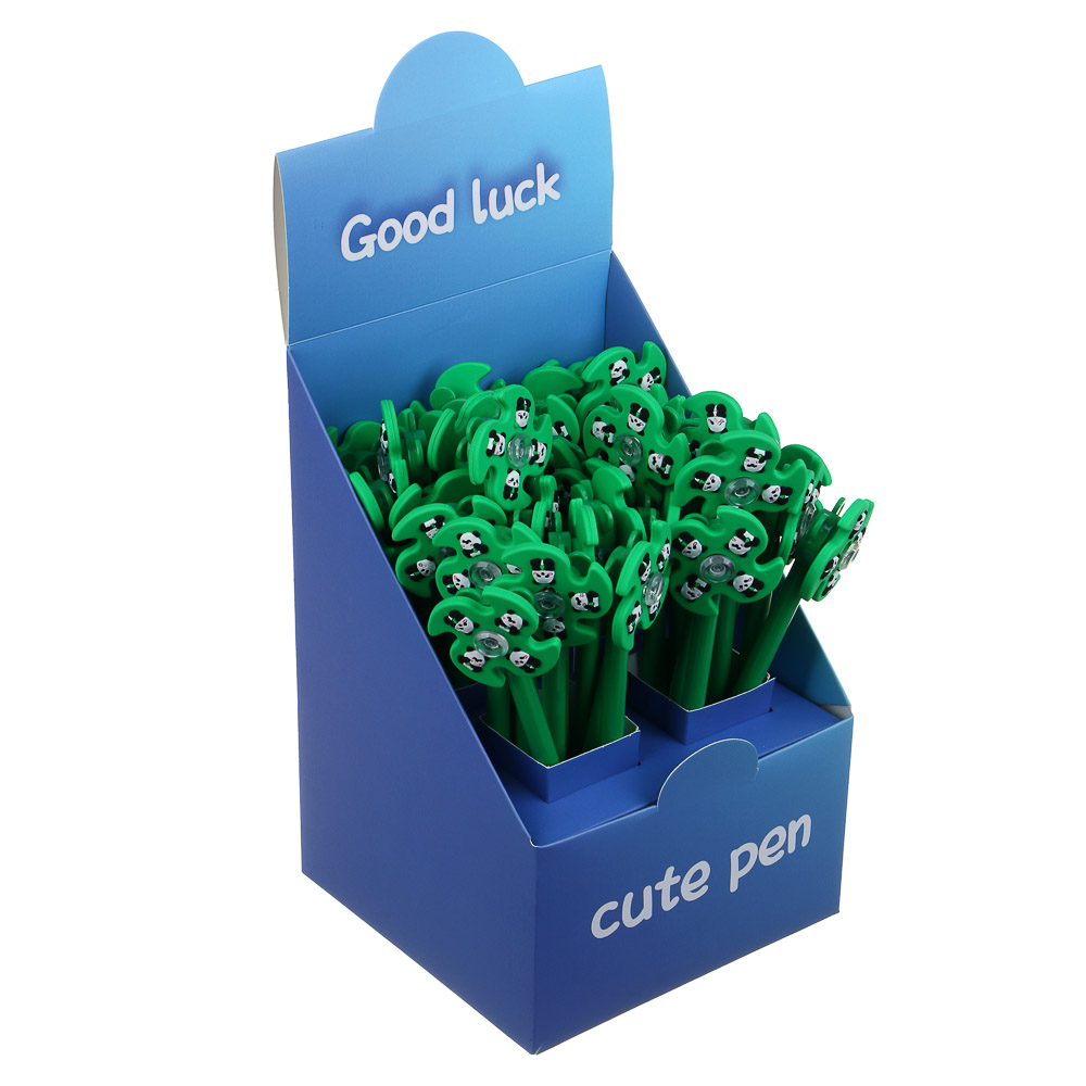 Ручка шариковая синяя, "Панда" антистресс со спиннером, шоу-бокс - #8