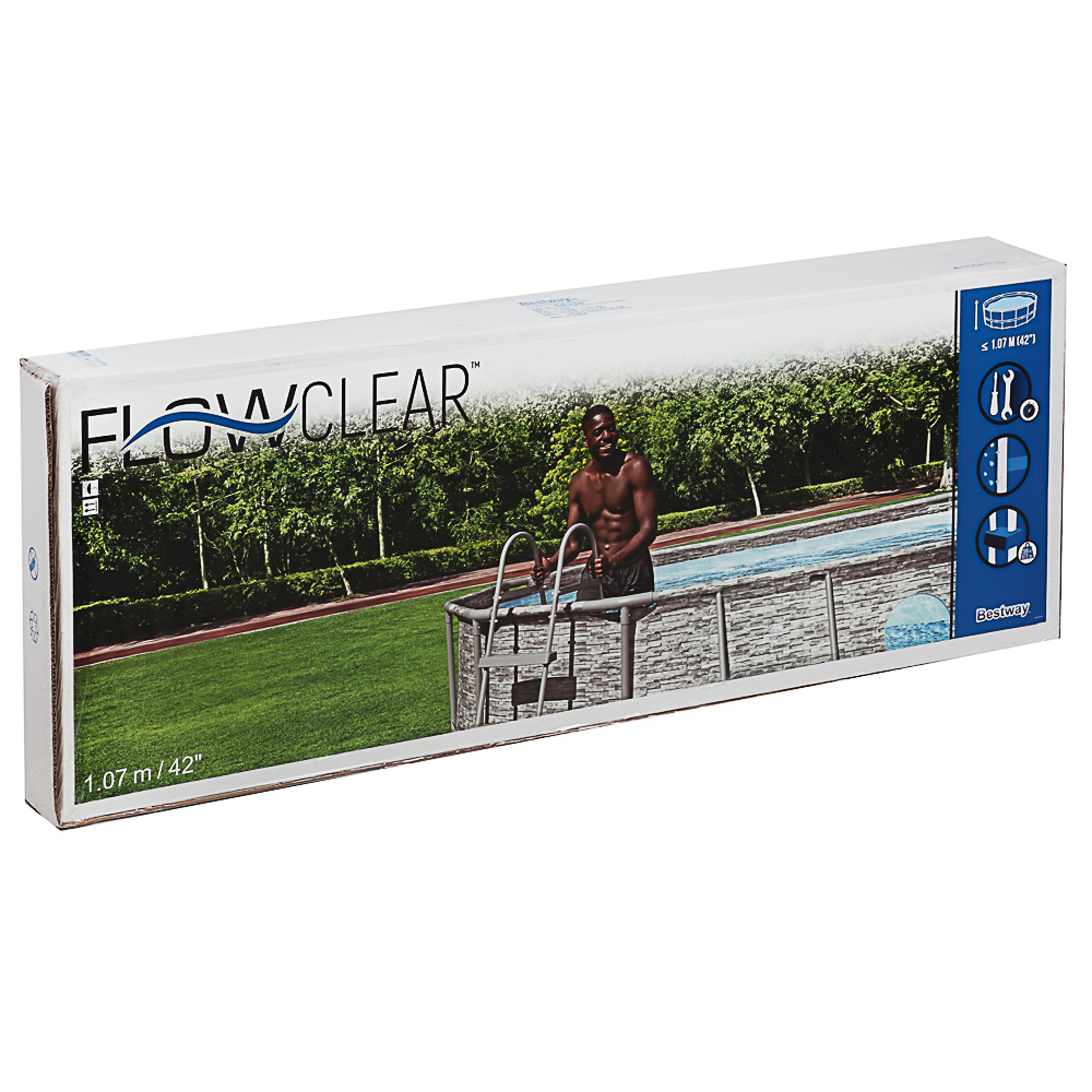 BESTWAY Лестница для бассейна, сталь, 107см, 58335 - #2