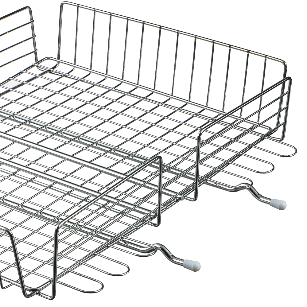 GRILLBOOM Решётка гриль хром со съёмной ручкой 57x30x24 глубина 5см, хромированная сталь - #8