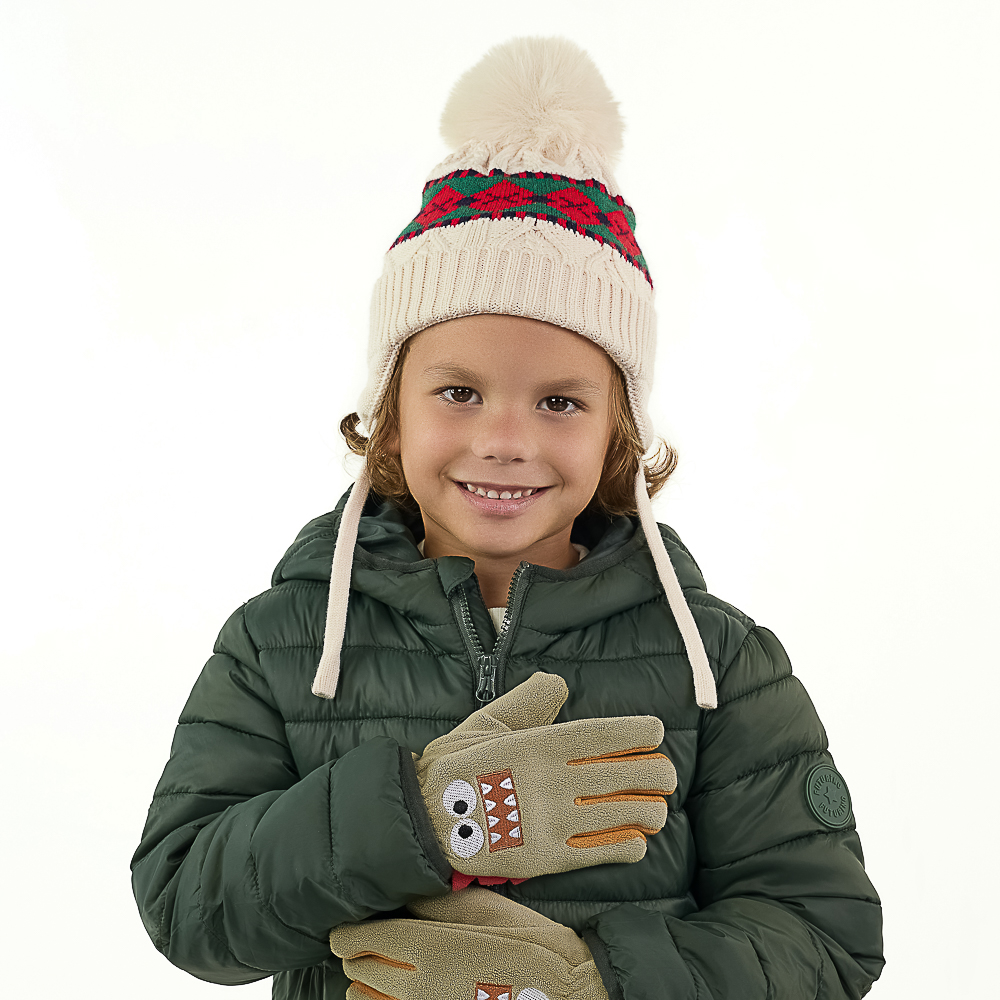 GALANTE Перчатки детские флис с аппликацией монстрик, р.14, 3 цвета, СЗПВ24-27 - #8