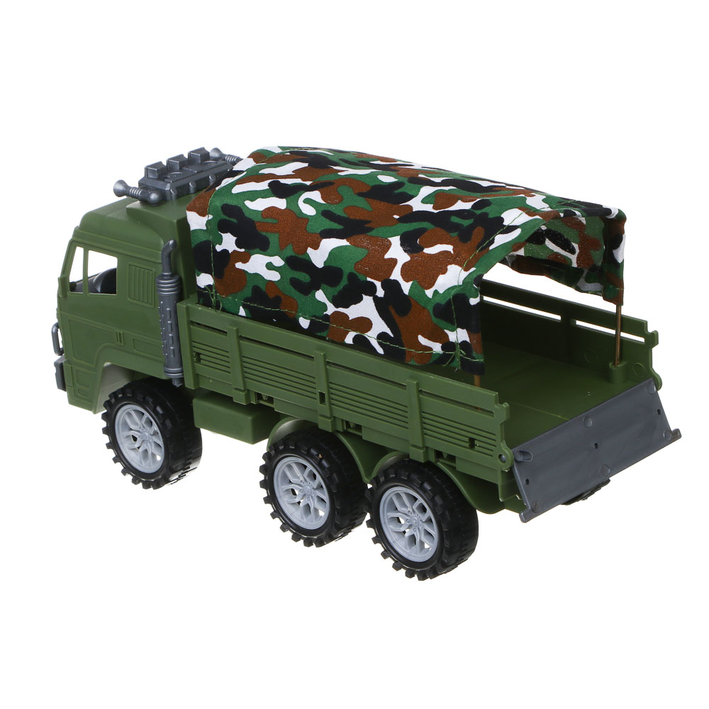 ИГРОЛЕНД Грузовик с солдатиком "Военная операция", инерция, РР, хлопок, 28х11х15 см - #8