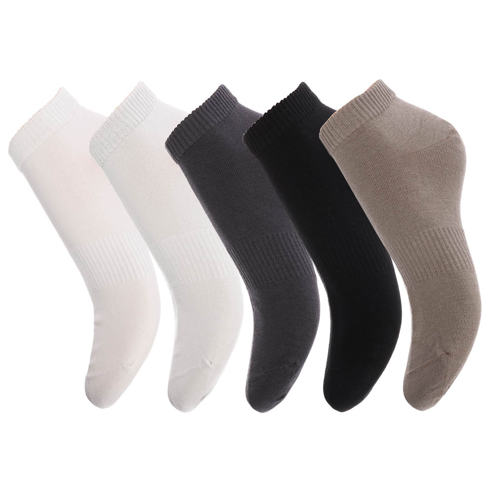 Носки мужские короткие бесшовные, тм Turkan, р. 41-46, 90%хлопок, 8% п/а, 2%лайкра,цвета в ас-те,720 - #1