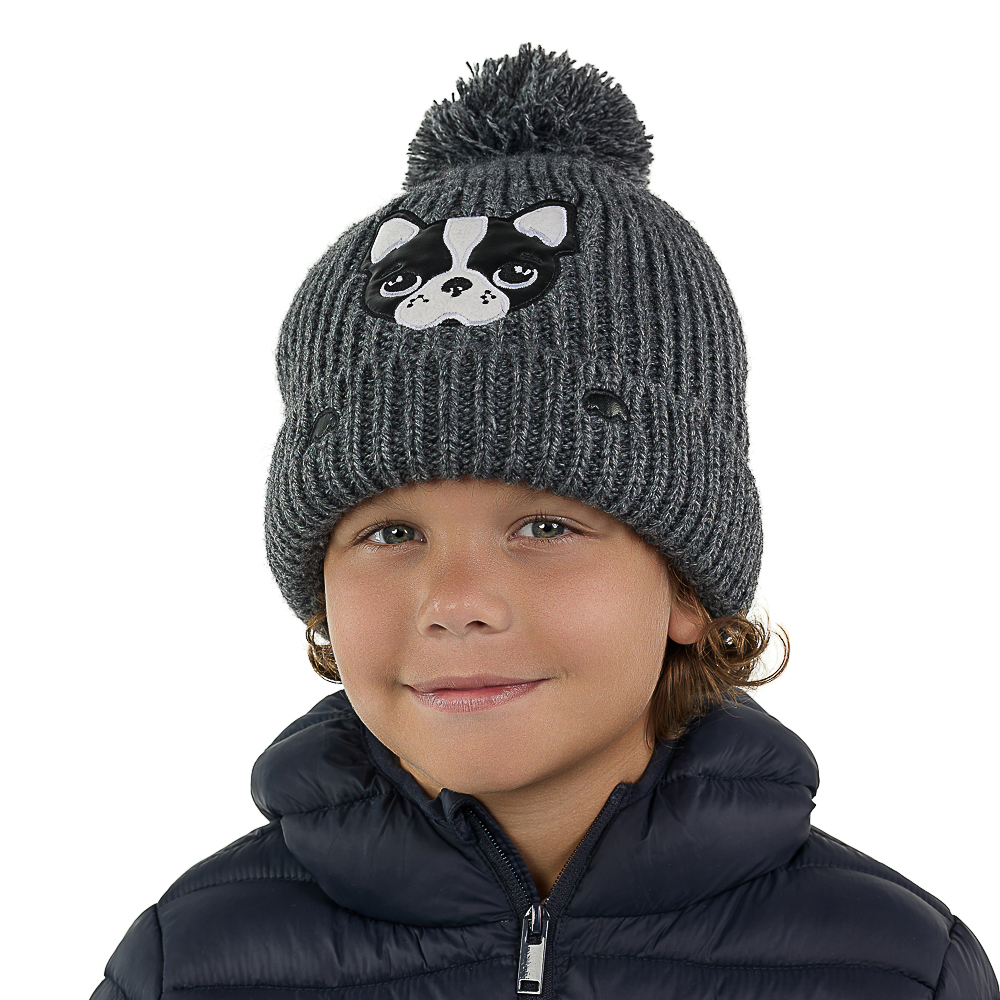 GALANTE Шапка бини детская на подкладе с аппликацией, р-р 52-54, 3 цвета, СЗШ24-24 - #14