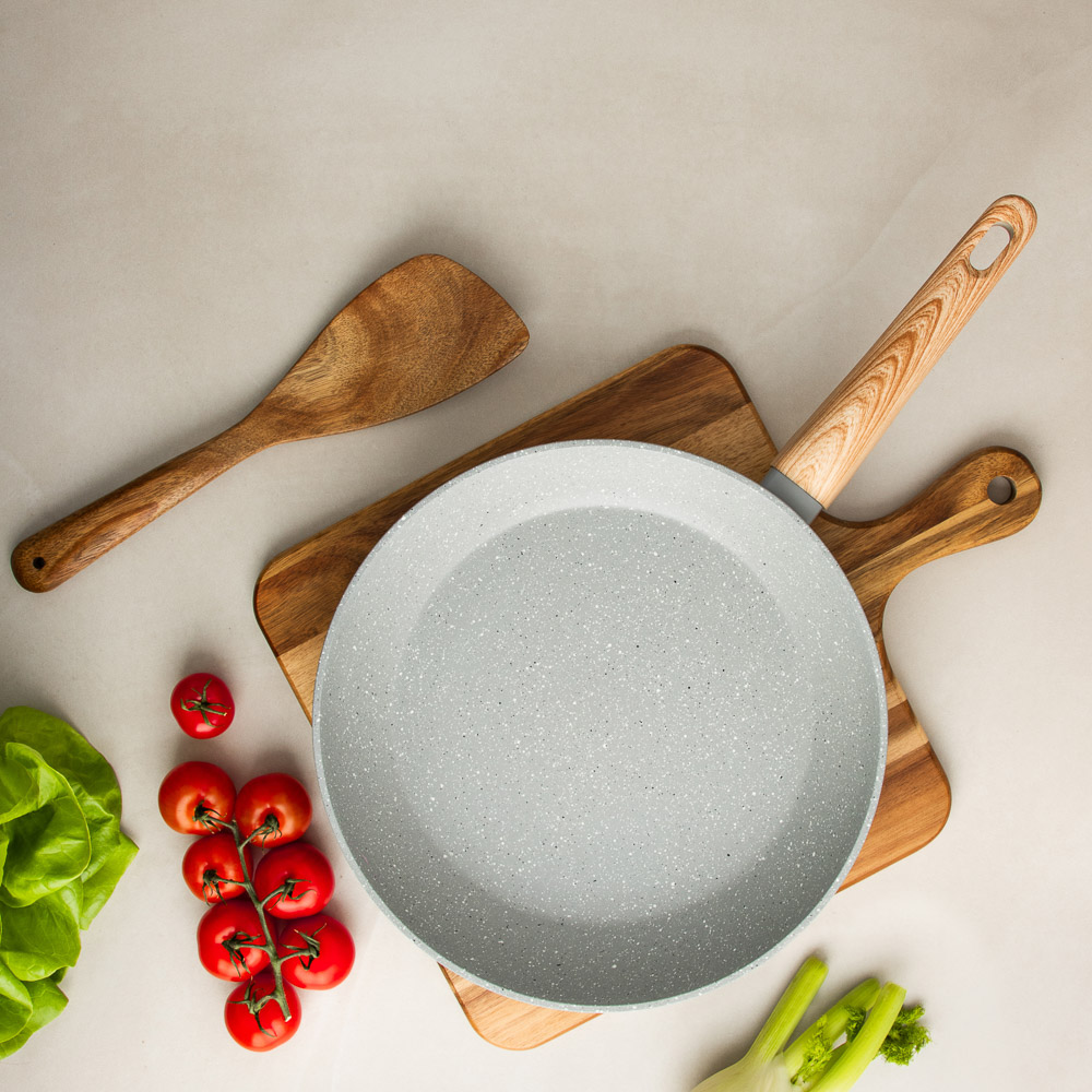 SATOSHI Берг Сковорода литая d28см, антипригарное покрытие Мрамор, индукция - #13