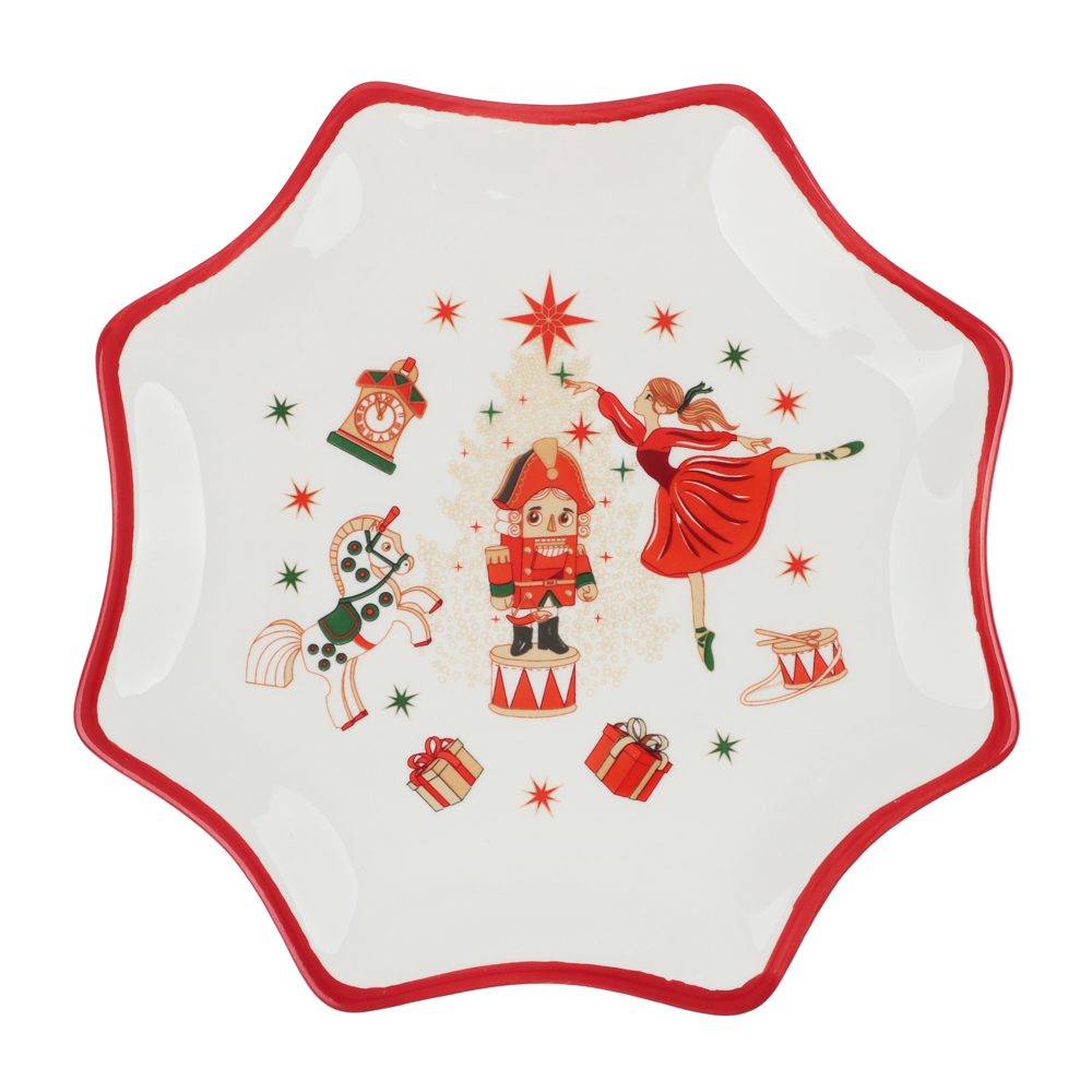 MILLIMI Щелкунчик Блюдо в форме звезды, 20х20х2см, керамика - #1