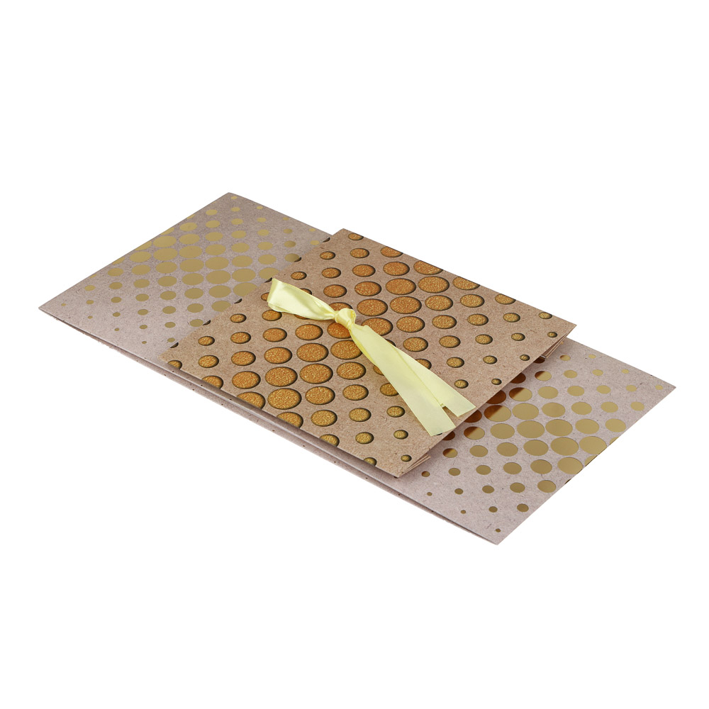 Коробка подарочная складная с лентой, бумага с фольгированным слоем, 22х22х22 см, круги, 4 цвета - #4