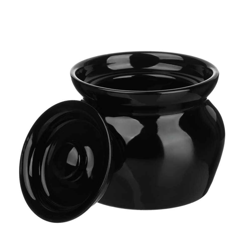 MILLIMI Горшочек для запекания, 400 мл, керамика, черный - #3