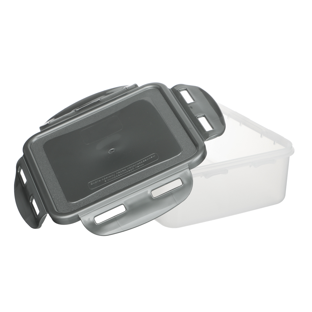 Контейнер герметичный для СВЧ с защелками тм Good&good, квадратный 0,9л, пластик - #5