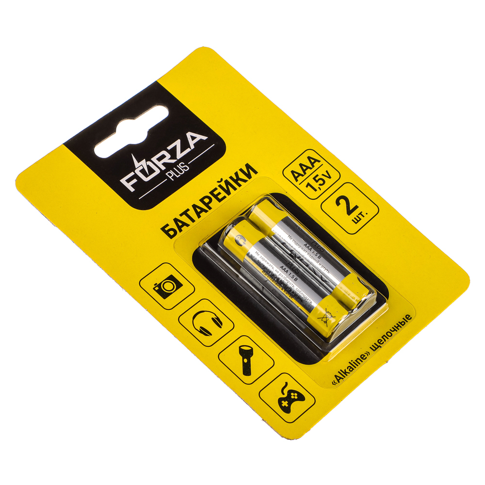 Батарейки щелочные, 2 шт, тип AAA (LR03), BL, FORZA "Alkaline" - #3