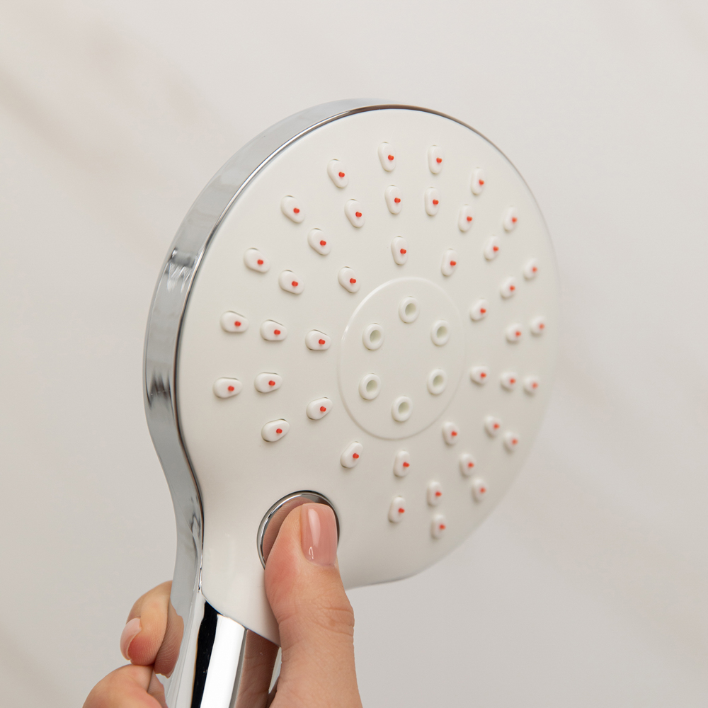 RAIN Лейка для душа, 3 режима, кнопка, 120мм, хром - #8