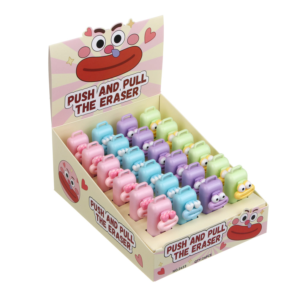 Ластик выдвижной "Мемы", 8,5х2,5см, ТПР, пластик, 4 вида, шоу-бокс - #5