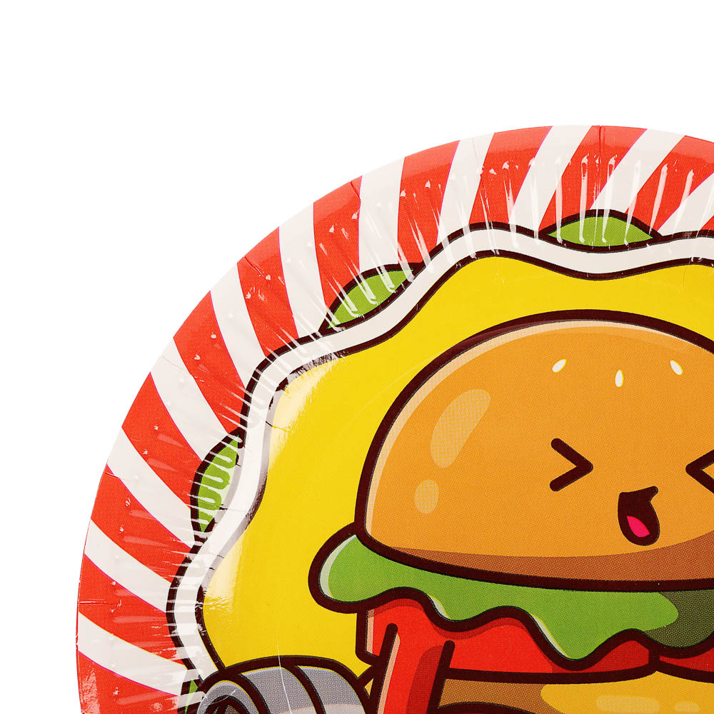 Набор бумажных тарелок Ожившая еда, 6 шт d=230 мм - #3