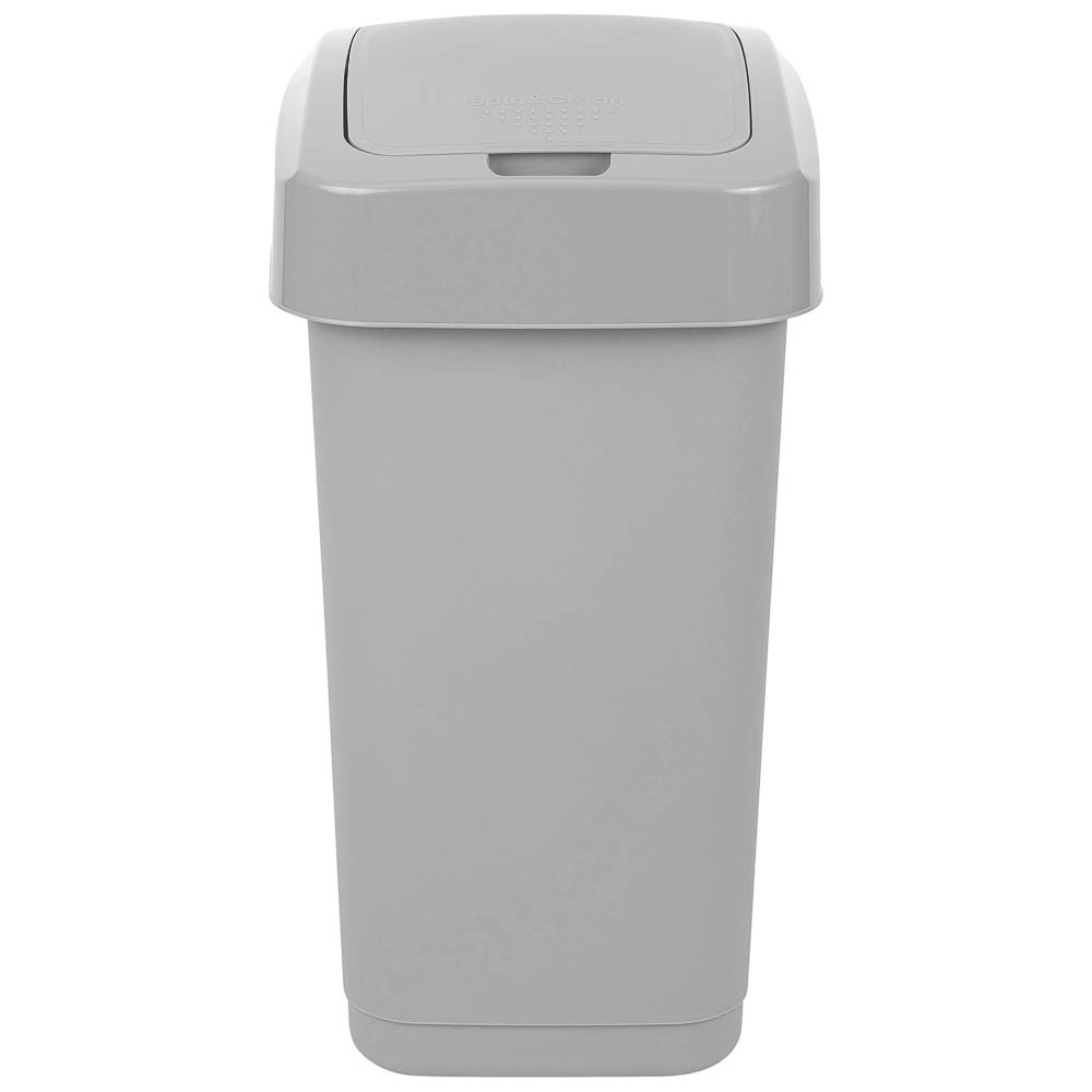 Контейнер для мусора Step, 12 л, с крышкой-клапаном, полипропилен, серый - #5