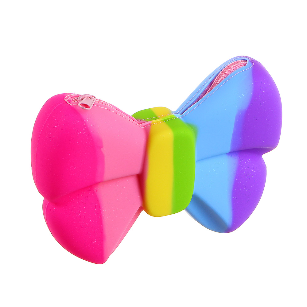 Пенал-сумочка фигурный в форме бантика, 13,8х19см, силикон - #1