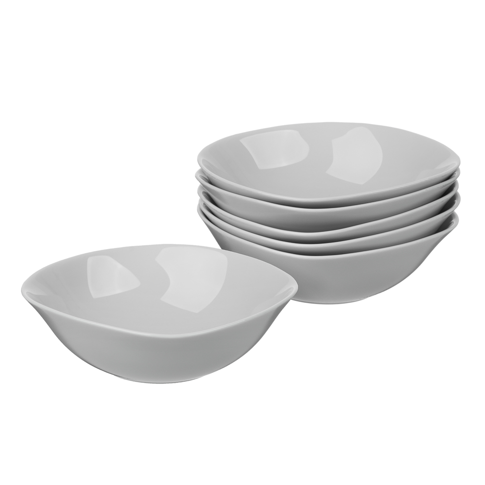 MILLIMI Грей Набор столовой посуды 19 пр., опаловое стекло, квадратный - #7