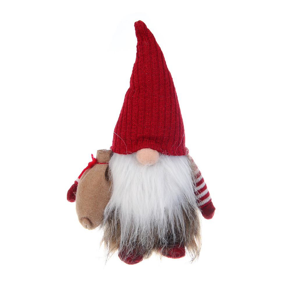 СНОУ БУМ Фигура декоративная "Гном" 26,5 см, полиэстер, красный - #2