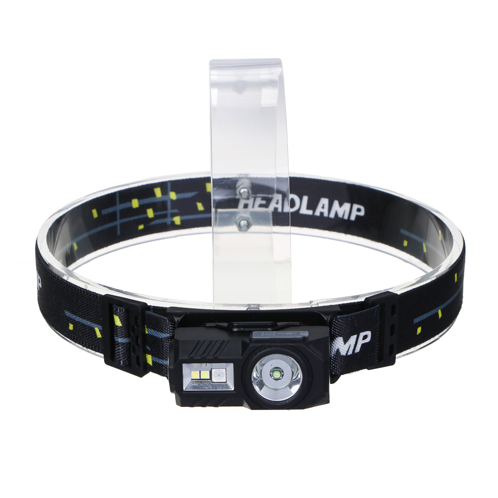 ЕРМАК Фонарь налобный,сенсорный,крепление, XPE LED+3LED,9 режимов,500мАч, 64х45х34 мм, красный свет - #2