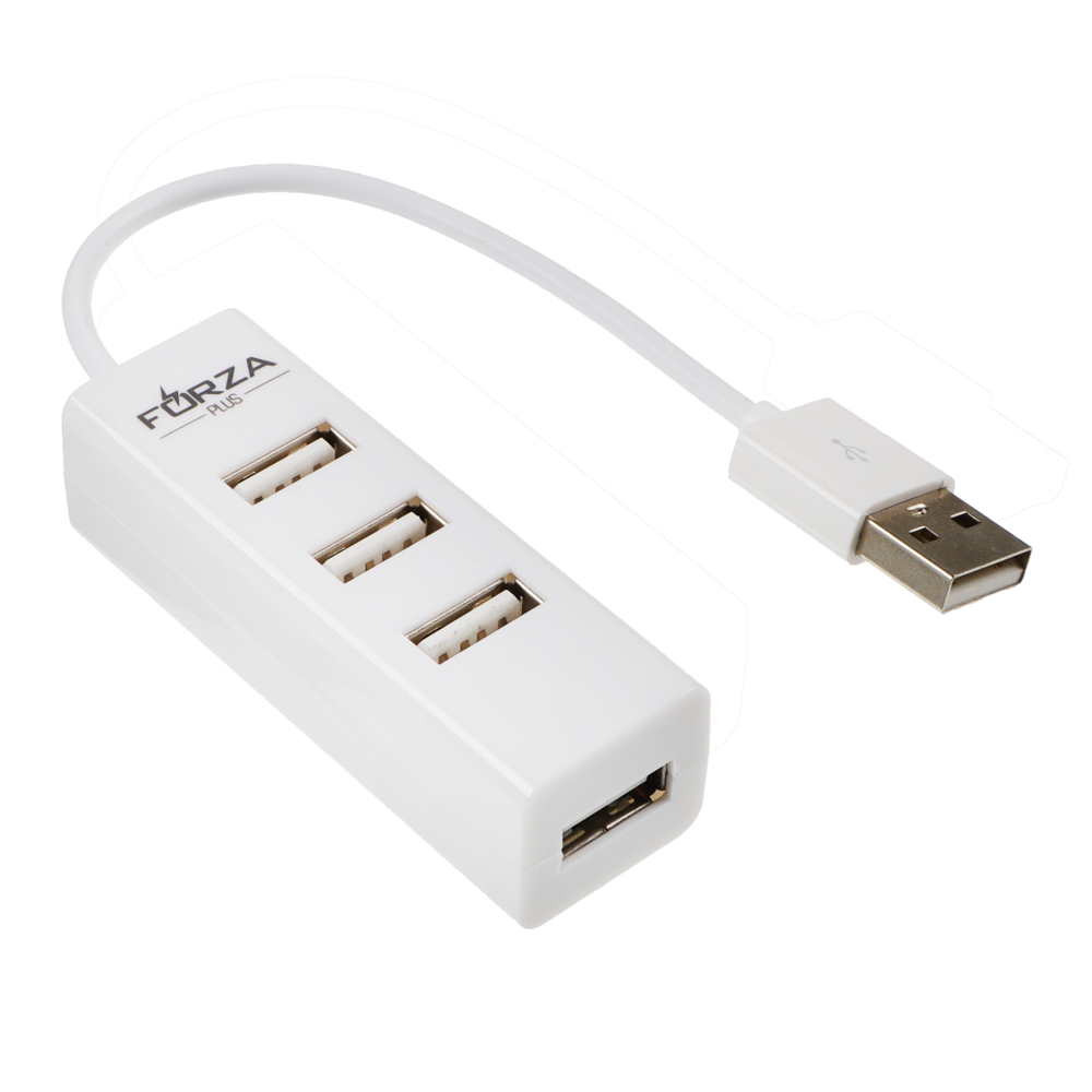 FORZA USB-хаб, 4xUSB2.0, USB штекер, пластик - #3