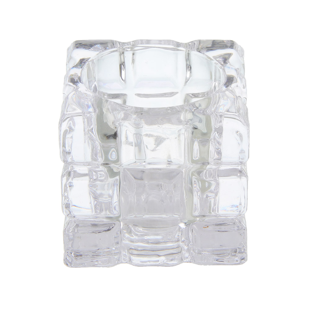Подсвечник тм LADECOR "Кубик" стеклянный, 5x5x4,5 см - #2