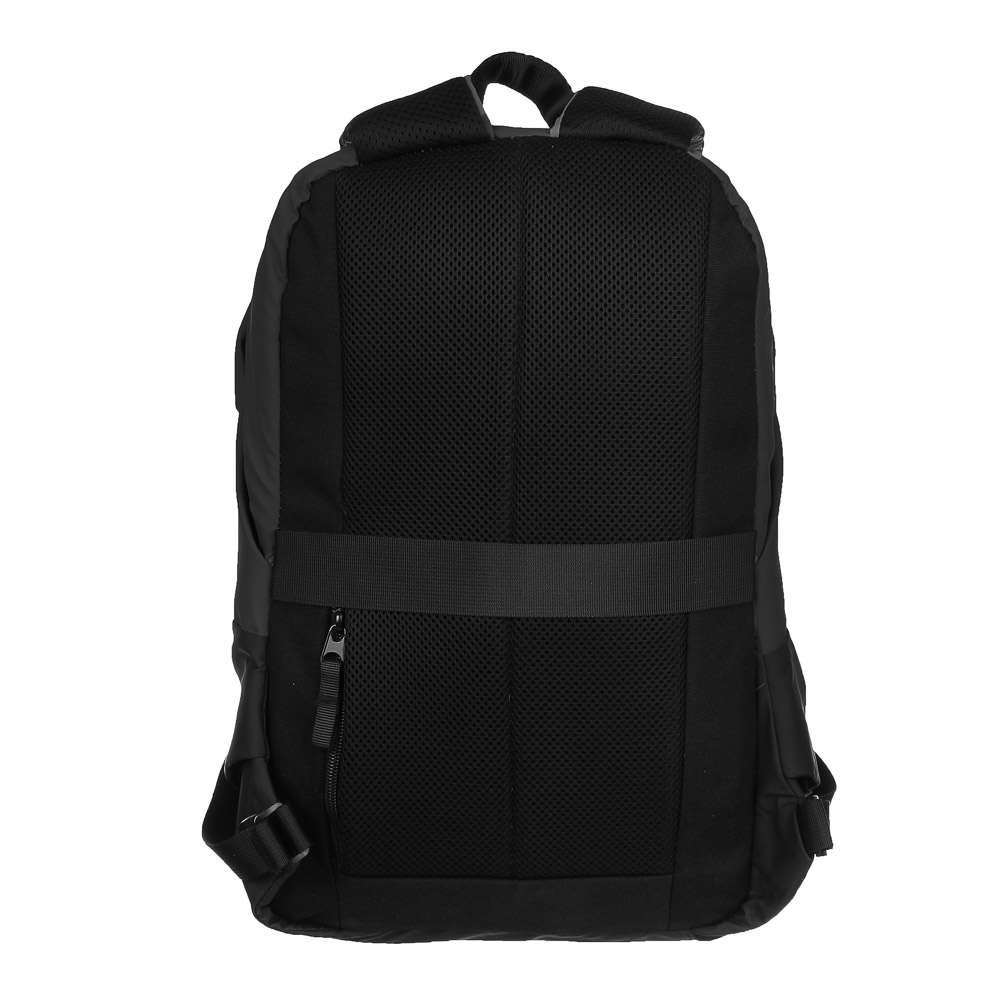 Рюкзак подростковый 43,5x27,5x14см, 1 отд., 4 карм. (1 на спинке), прорезин.материал, черный - #4