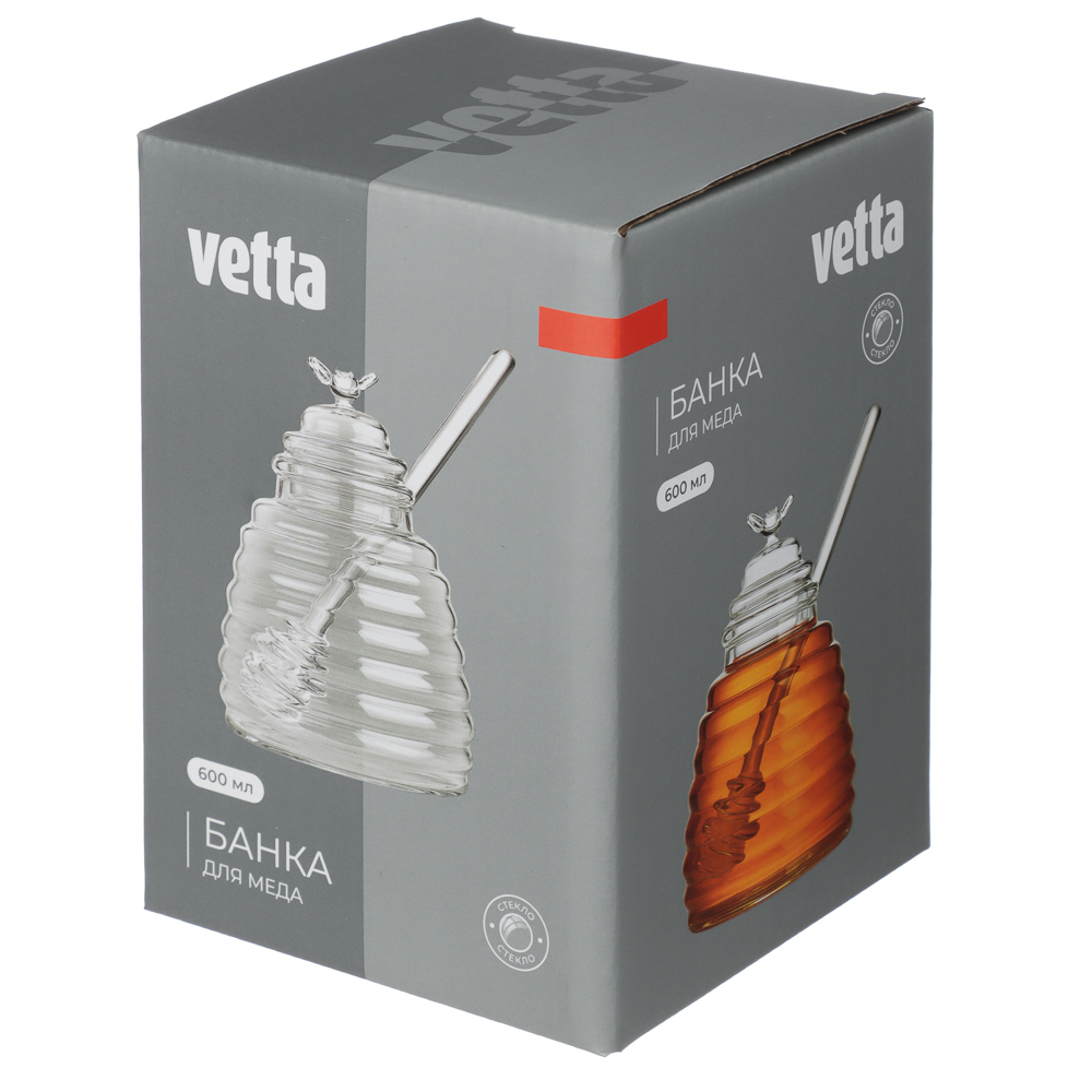 VETTA Банка для меда 600 мл, стекло - #4