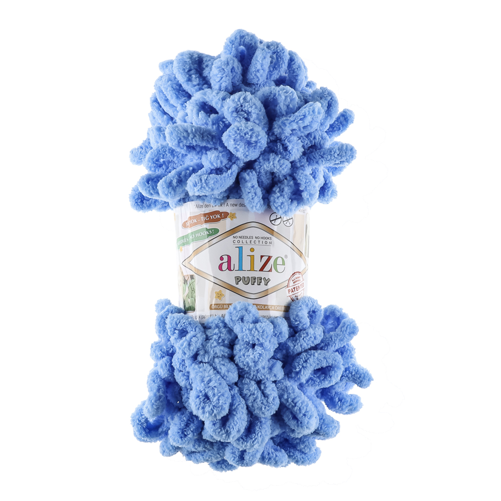 Пряжа Puffy/Ализе 100г/9,5м 100% Микрополиэстер (289-синий) - #1