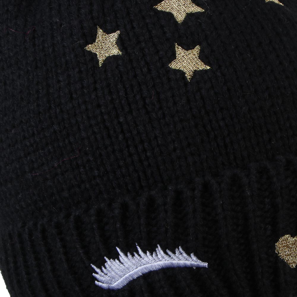 GALANTE Шапка бини детская на подкладе с вышивкой, р-р 52-54 , 3 цвета, СЗШ24-25 - #6