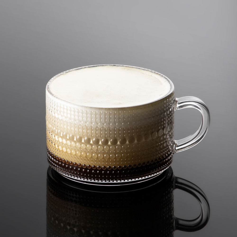 MILLIMI Кружка с рельефным узором, 380мл, стекло - #8
