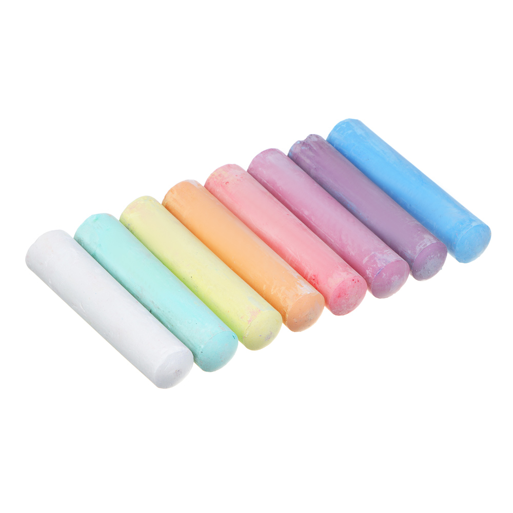 ИГРОЛЕНД Мелки для рисования на асфальте, цветные 8 шт, мел, 13,5х19,5х2,5см - #2