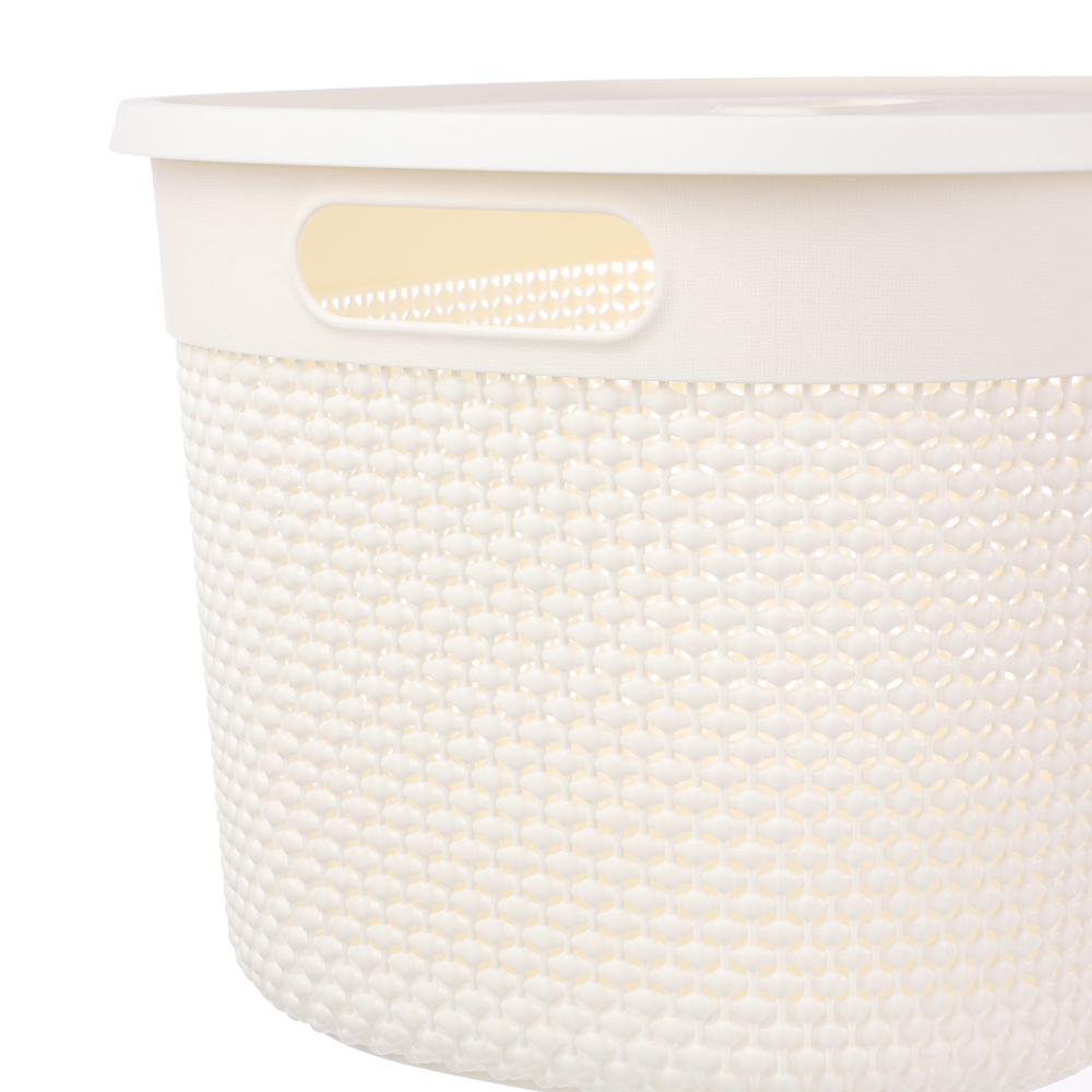 Корзина для хранения с крышкой OSLO 18л молочный туман - #2