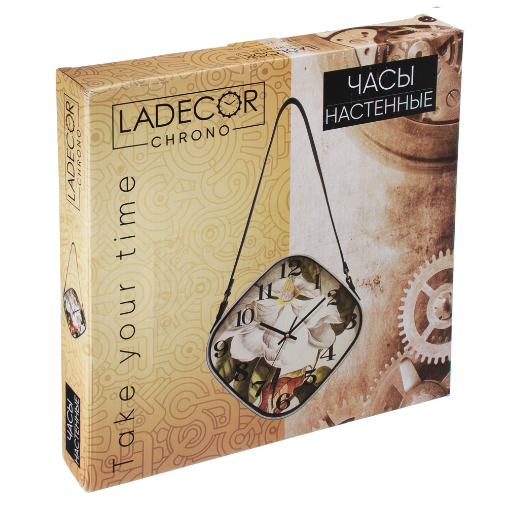 LADECOR CHRONO Часы настенные, на ремне, 29х29см, пластик - #6