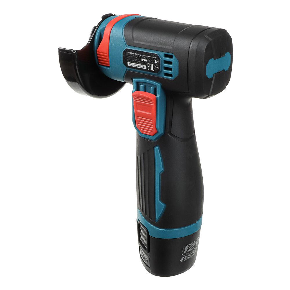 РОКОТ Аккумуляторная мини УШМ 12в, 2акб, пластиковый кейс, зарядное устройство, 7 дисков в компл. - #6