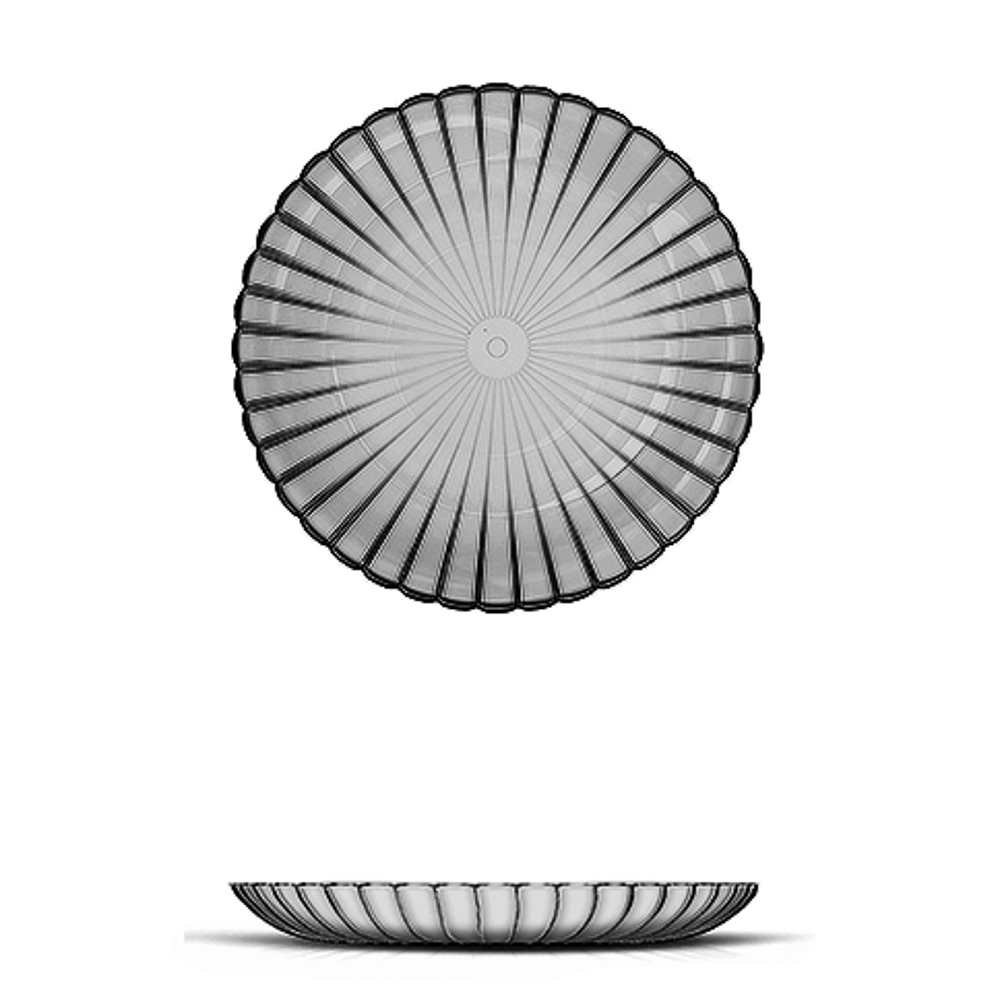 ОСЗ Магия графит Тарелка десертная 19,6см, стекло - #1