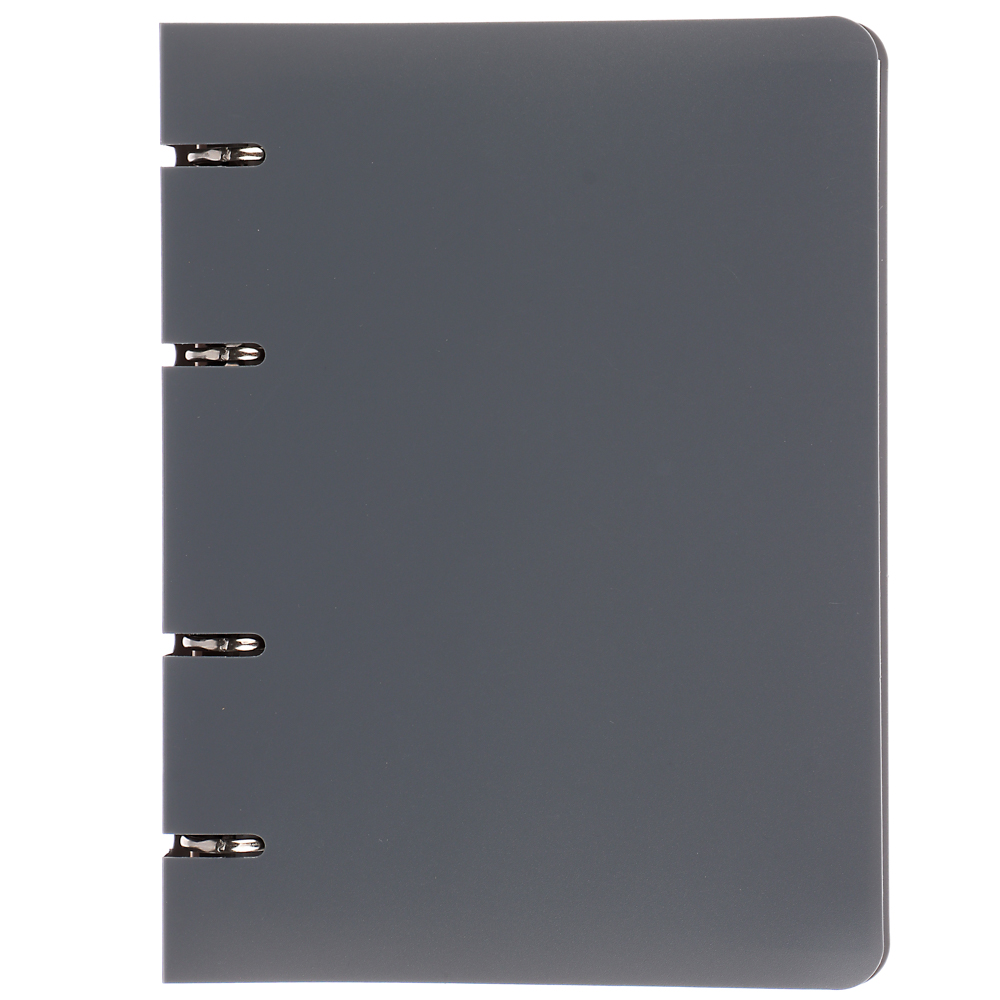 Тетрадь на кольцах А5, 80 л., клетка, обложка пластик, белый блок - #1