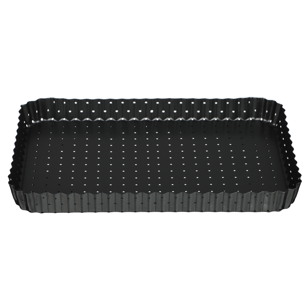 VETTA Форма для выпечки перфорированная 31x21х3см, съемное дно, угл.сталь, антипригарное покрытие - #3