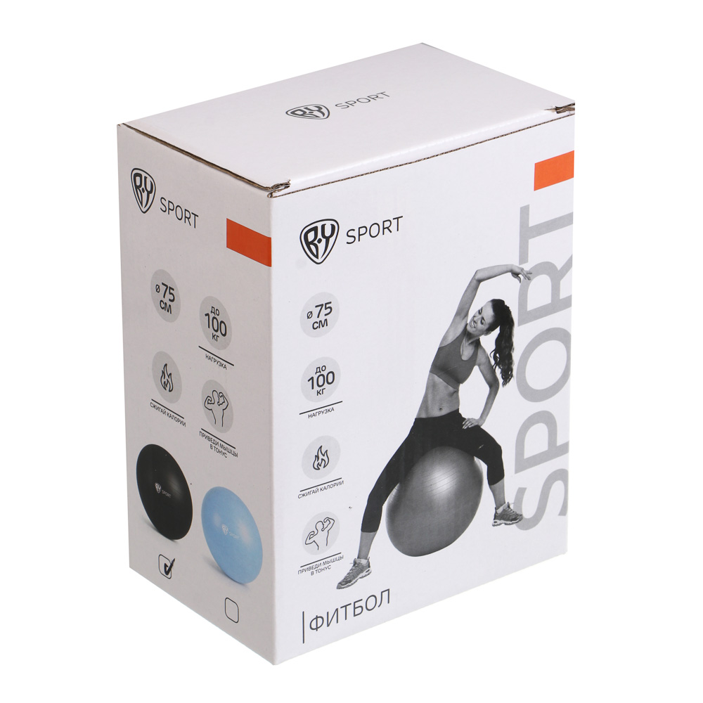 Фитбол, тм BY SPORT, нагрузка до 100кг, d=75см, ПВХ, 2 цвета - #5