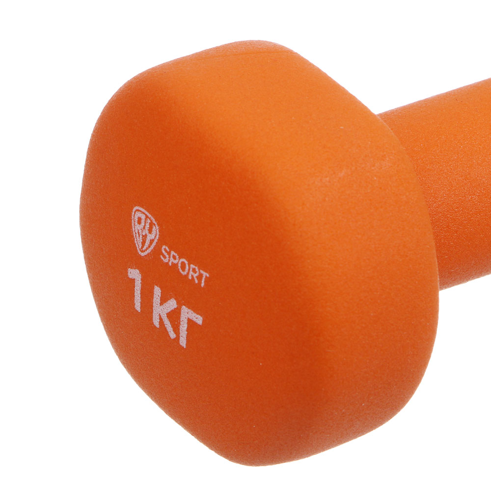 Гантель с неопреновым покрытием 1кг (+-100гр) тм BY SPORT, металл, неопреновое покрытие - #3