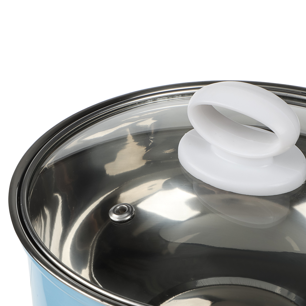 LEBEN Миниварка, 1,7л, 600Вт, двойная стенка, нерж. сталь, пластик, металл, голубой - #7