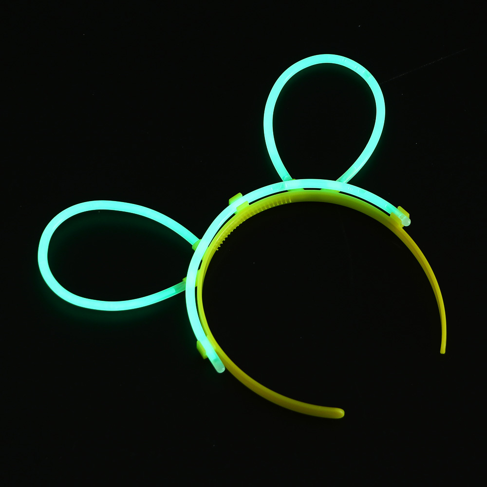 Неоновый ободок, диаметр ободка 10,5см, пластик, 4 цвета - #12