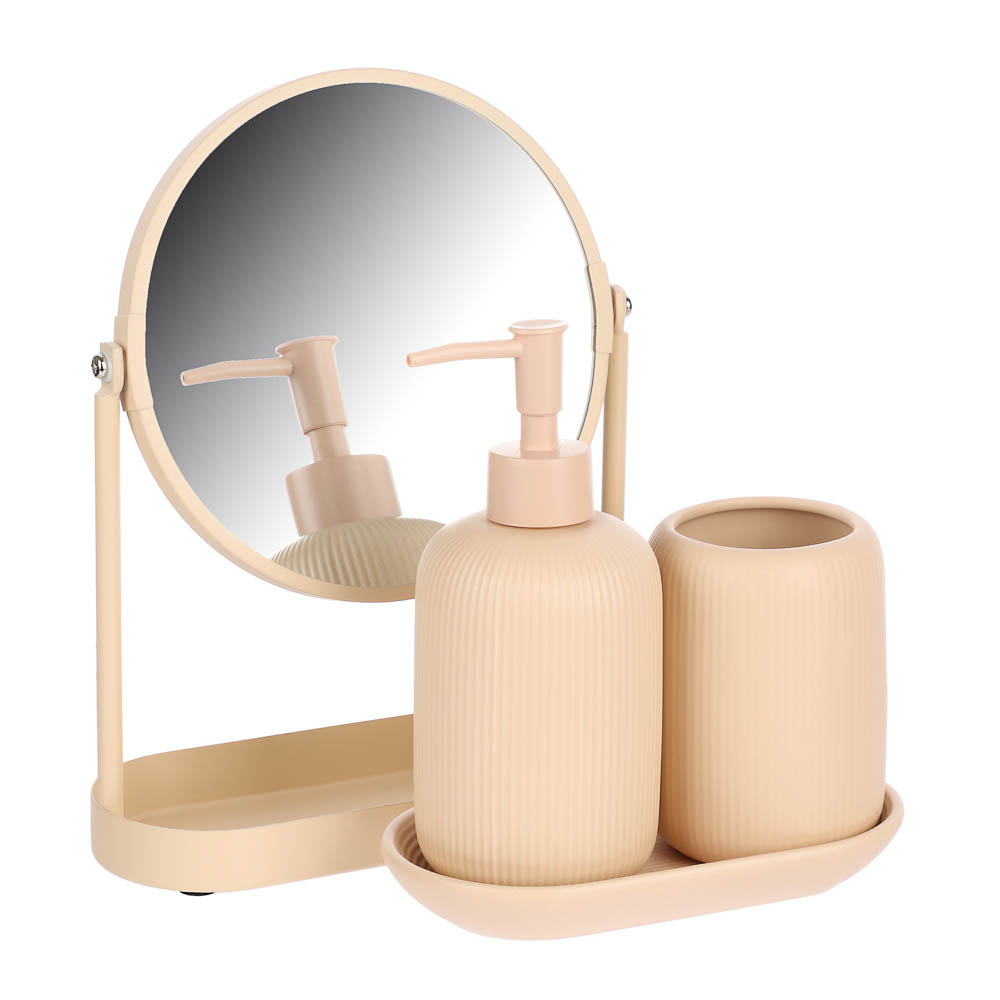 Стакан для ванной комнаты тм VETTA Монтана, доломит, бежевый, 7,5х7,5х10,5см - #6