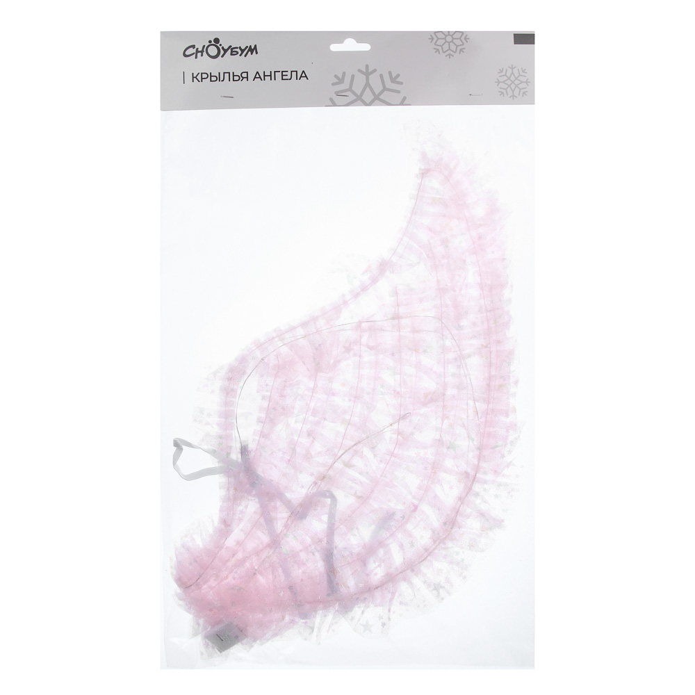 СНОУ БУМ Крылья Ангела LED, 74х24-25см, PVC, полиэстер, 3хLR44, 3 режима, 2 дизайна - #7