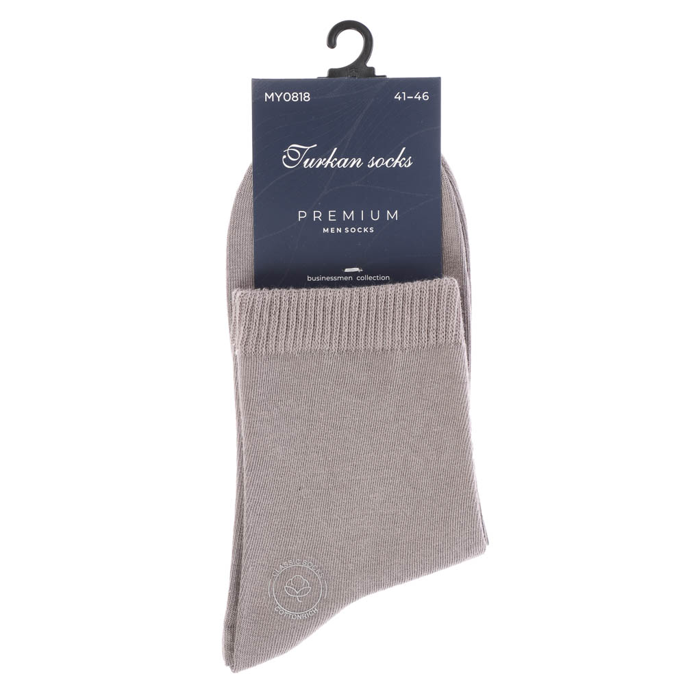 Носки мужские тм TURKAN, 90% хлопок, 8% полиамид, 2% лайкра, р.41-46, цвета в ас-те, #MY0818 - #5