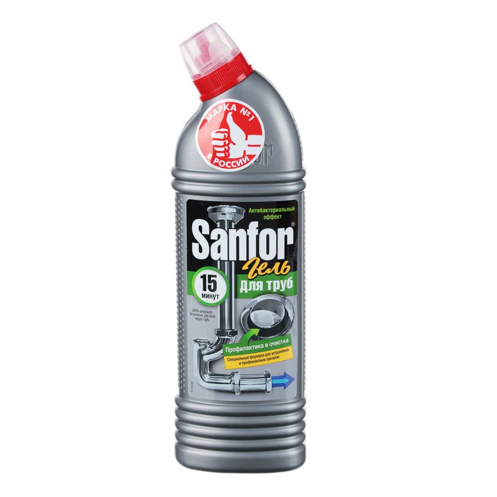 Средство для очистки канализационных труб Sanfor, гель, 750 мл - #1