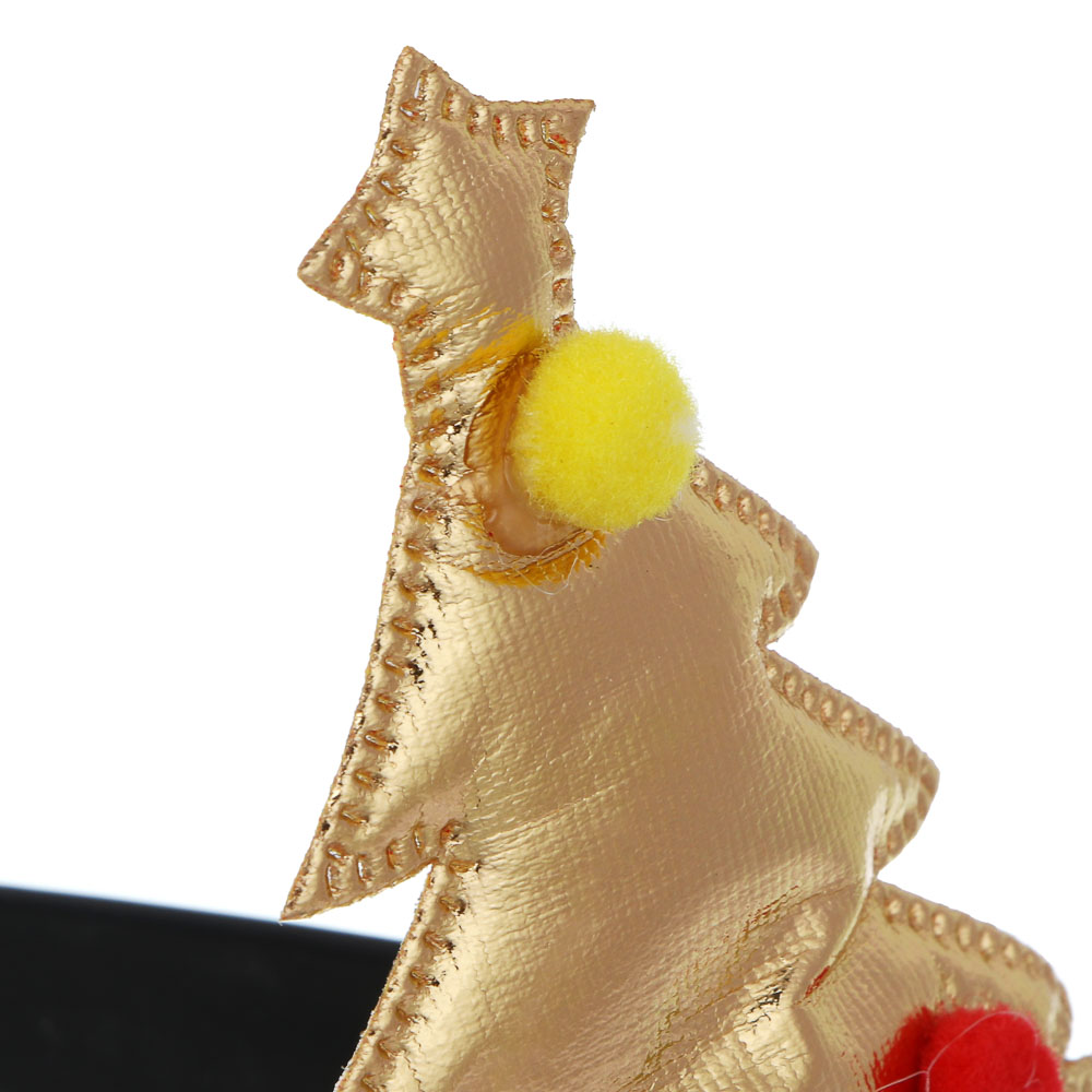 СНОУ БУМ Очки новогодние с елочками, 14см, пластик, полиэстер - #3